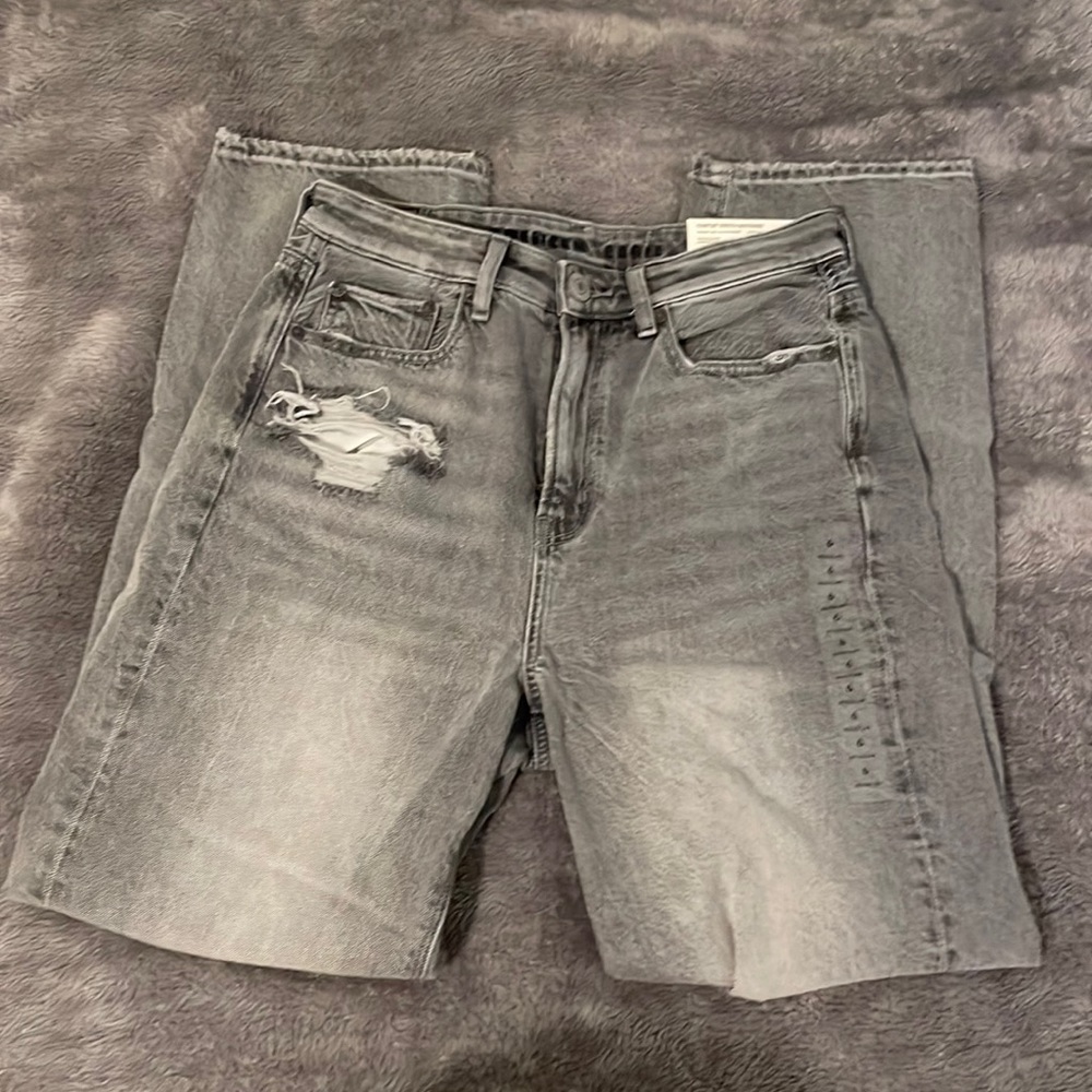American Eagle High Rise Boyfriend washed black jeans